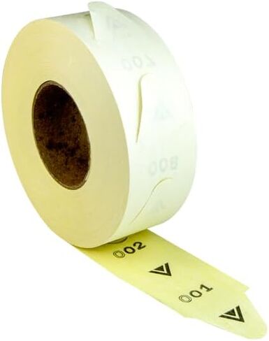 1 لفة من تذاكر Take-A-Number المكونة من 3 أرقام - 2000 / لفة (أبيض) in Saudi Arabia