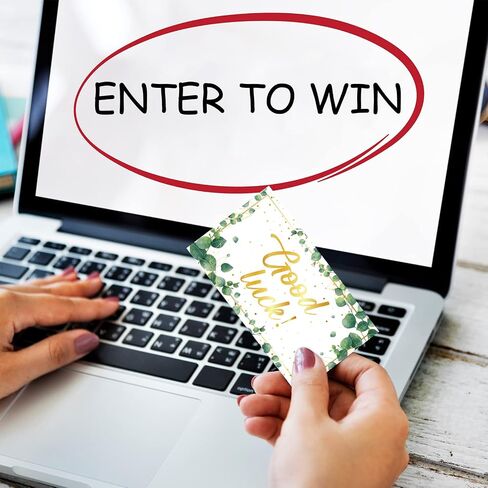 300 Pcs Greenery Enter to Win Raffle Tickets Cards 3.5 x 2 Inch Eucalyptus Entry Form Ticket Cards for Contest, Auction, Ballot Box with Space for Name, Email Address Phone Number Fields (300) in Saudi Arabia