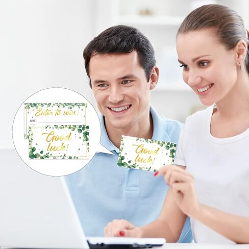 300 Pcs Greenery Enter to Win Raffle Tickets Cards 3.5 x 2 Inch Eucalyptus Entry Form Ticket Cards for Contest, Auction, Ballot Box with Space for Name, Email Address Phone Number Fields (300) in Saudi Arabia