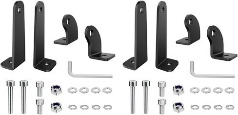Nilight 2PCS Universal Side-Mounted Brackets Adjustable Compatible with Straight or Curved Led Light Bar, 2 Years Warranty,Black in Saudi Arabia