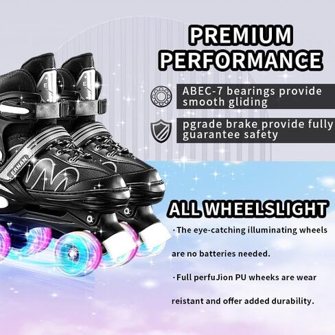 زلاجات دوارة للأولاد والبنات، فلاش على جميع العجلات الثمانية، مع مقاسات قابلة للتعديل لهدايا التزلج الدوارة المفضلة للأطفال in Kuwait