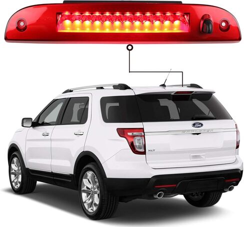 LED 3rd Brake Light for 2002-2010 Ford Explorer, Third Centre High Mount Cargo Lamp Assembly (Red Lens) in Kuwait