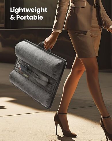 ErGear Lap Desk، مكتب كمبيوتر محمول لأجهزة الكمبيوتر المحمولة حتى 15.6 بوصة، مكتب كمبيوتر محمول مريح مع وسادة، مكتب كمبيوتر محمول مع سطح جلد PU ممتاز وفتحة للكمبيوتر اللوحي، مكتب كمبيوتر محمول خفيف الوزن ومحمول لأجهزة الكمبيوتر المحمولة، EGLD01 in Kuwait