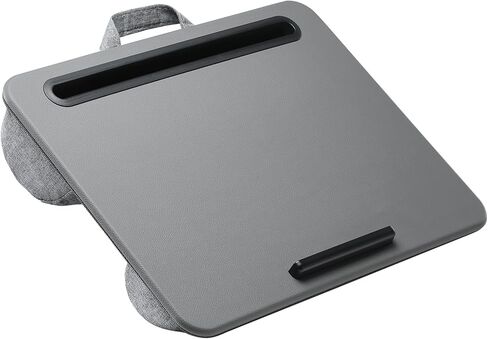 ErGear Lap Desk، مكتب كمبيوتر محمول لأجهزة الكمبيوتر المحمولة حتى 15.6 بوصة، مكتب كمبيوتر محمول مريح مع وسادة، مكتب كمبيوتر محمول مع سطح جلد PU ممتاز وفتحة للكمبيوتر اللوحي، مكتب كمبيوتر محمول خفيف الوزن ومحمول لأجهزة الكمبيوتر المحمولة، EGLD01 in Kuwait