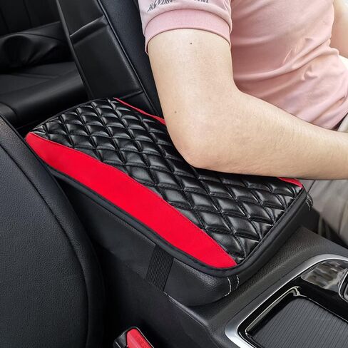 Auto Center Console Cover Pad Universal Fit for Nissan and Ford Fusion SUV/Truck/Car, Waterproof Car Armrest Seat Box Cover, Leather Auto Armrest Cover in Saudi Arabia