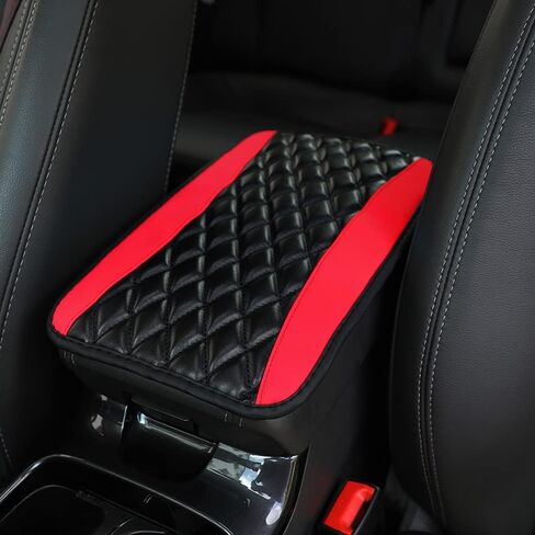 Auto Center Console Cover Pad Universal Fit for Nissan and Ford Fusion SUV/Truck/Car, Waterproof Car Armrest Seat Box Cover, Leather Auto Armrest Cover in Saudi Arabia