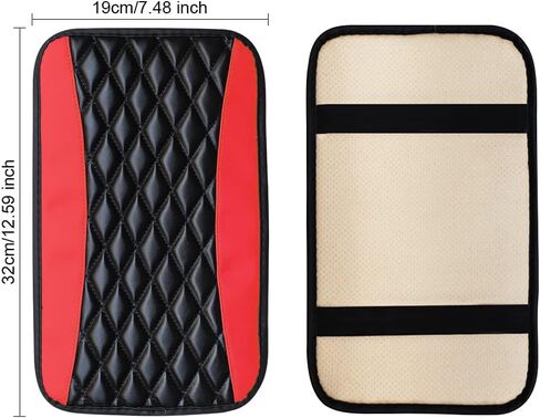 Auto Center Console Cover Pad Universal Fit for Nissan and Ford Fusion SUV/Truck/Car, Waterproof Car Armrest Seat Box Cover, Leather Auto Armrest Cover in Saudi Arabia