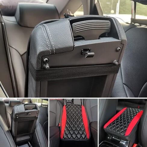 Auto Center Console Cover Pad Universal Fit for Nissan and Ford Fusion SUV/Truck/Car, Waterproof Car Armrest Seat Box Cover, Leather Auto Armrest Cover in Saudi Arabia