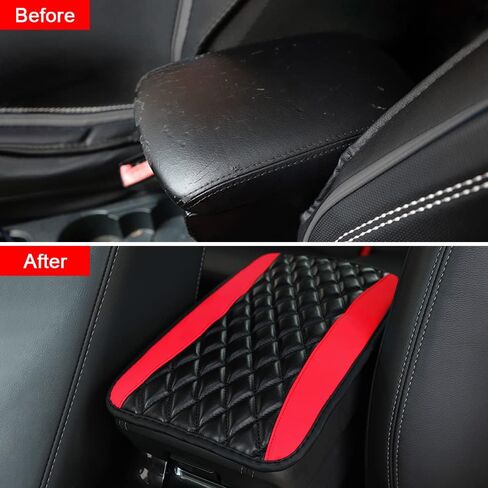 Auto Center Console Cover Pad Universal Fit for Nissan and Ford Fusion SUV/Truck/Car, Waterproof Car Armrest Seat Box Cover, Leather Auto Armrest Cover in Saudi Arabia
