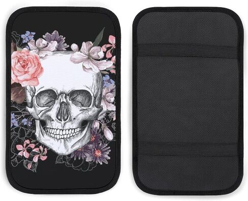 Wonderful Halloween Pattern Car Center Console Pad, Car Armrest Cover, Suitable for Most Vehicles, Trucks, SUVs Car Decoration Accessories. (Black) in Saudi Arabia
