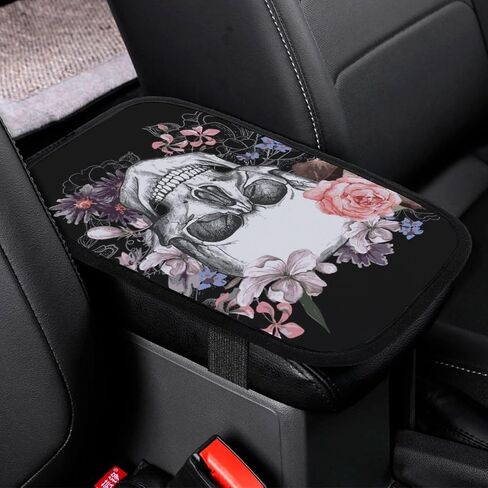 Wonderful Halloween Pattern Car Center Console Pad, Car Armrest Cover, Suitable for Most Vehicles, Trucks, SUVs Car Decoration Accessories. (Black) in Saudi Arabia