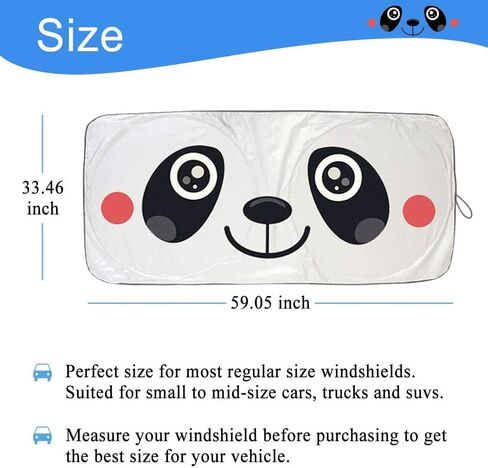 مظلة شمس للسيارة، مظلة شمسية للزجاج الأمامي من HOMEYA 300T نسيج معتم بالكامل، مظلة شمسية للنافذة الأمامية للسيارة قابلة للطي لمنع الأشعة فوق البنفسجية والحفاظ على برودة سيارتك، واقي واقي من الشمس لشاحنات سيارات الدفع الرباعي in Kuwait