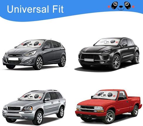 مظلة شمس للسيارة، مظلة شمسية للزجاج الأمامي من HOMEYA 300T نسيج معتم بالكامل، مظلة شمسية للنافذة الأمامية للسيارة قابلة للطي لمنع الأشعة فوق البنفسجية والحفاظ على برودة سيارتك، واقي واقي من الشمس لشاحنات سيارات الدفع الرباعي in Kuwait