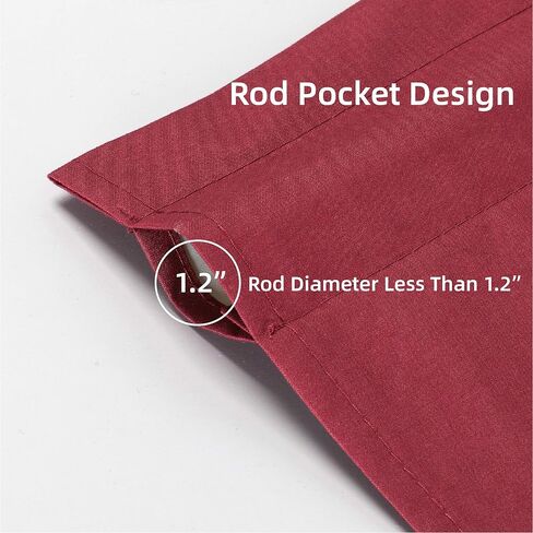 Easy Home Window Valance Curtain for Kitchen Bathroom Living Room, Blackout Treatment Thermal Insulated, 54 x18 Inches Room Darkening Curtain with Rod Pocket, 1 Panel (Black) in Kuwait