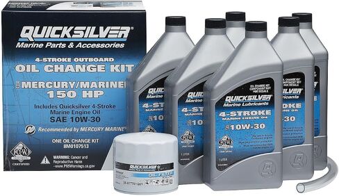 طقم تغيير زيت Quicksilver رباعي الأشواط - لمحركات ميركوري الخارجية - 15، 20، 25، 30، 40، 50، 60، 75، 90، 115، 150، 175، 200، 225، 250، 300، 350، 400 حصان in Saudi Arabia