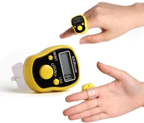 8 قطع من عداد الأصابع، 5 عدادات رقمية LED قابلة لإعادة الضبط، عداد عداد إلكتروني محمول باليد، عداد عداد تعقب للصف والأشخاص والجولف والحياكة، ألوان متنوعة in Kuwait