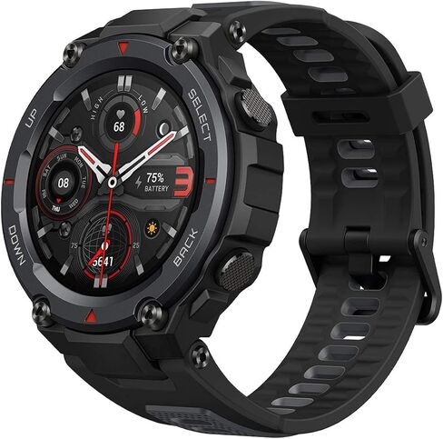 Amazfit Active Edge Smart Watch 46 mm, Rugged Sport & Fitness Watch, GPS, AI Health Coach for Outdoor, Workouts & Exercise, 16 Days Battery, 130+ Sports Modes, Android iPhone Compatible, Lava Black in Saudi Arabia