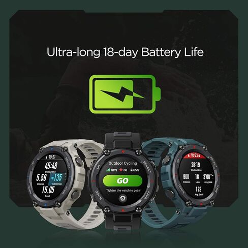 Amazfit Active Edge Smart Watch 46 mm, Rugged Sport & Fitness Watch, GPS, AI Health Coach for Outdoor, Workouts & Exercise, 16 Days Battery, 130+ Sports Modes, Android iPhone Compatible, Lava Black in Saudi Arabia