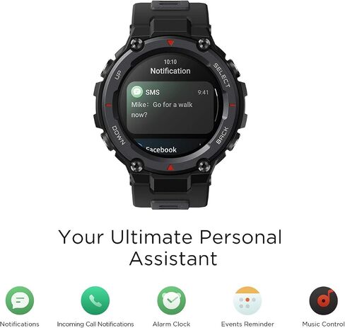Amazfit Active Edge Smart Watch 46 mm, Rugged Sport & Fitness Watch, GPS, AI Health Coach for Outdoor, Workouts & Exercise, 16 Days Battery, 130+ Sports Modes, Android iPhone Compatible, Lava Black in Saudi Arabia