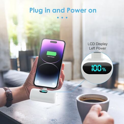 [2 Pack]Small Portable Charger for iPhone,Upgraded 5000mAh PD Fast Charging Power Bank,Cute Mini Portable Phone Charger Battery Pack Compatible with iPhone 14/14 Pro Max/13/13 Pro/12 Pro/11/XR/X/8 etc in Saudi Arabia