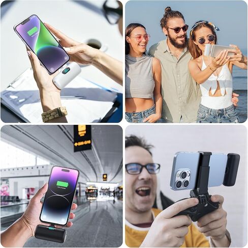 [2 Pack]Small Portable Charger for iPhone,Upgraded 5000mAh PD Fast Charging Power Bank,Cute Mini Portable Phone Charger Battery Pack Compatible with iPhone 14/14 Pro Max/13/13 Pro/12 Pro/11/XR/X/8 etc in Saudi Arabia