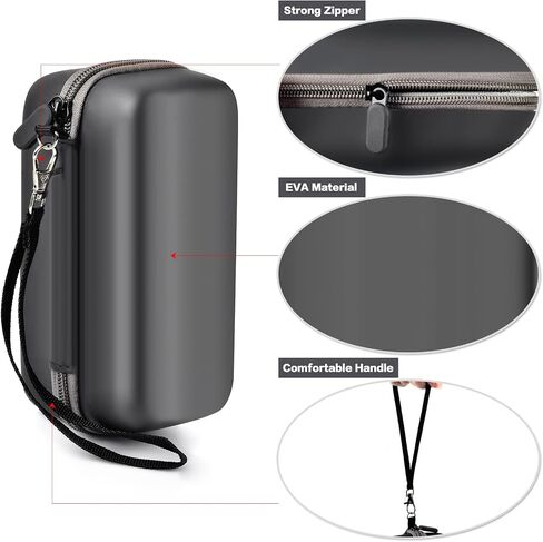 Case Compatible with Anker 737/ 735/ 736/ 717 USB-C Portable Charger Power Bank, Fast Foldable Wall PowerBank Bag for GaN Prime Nano II AC Adapter, Powercore Pocket for lights Cable - Pink (Black) in Saudi Arabia