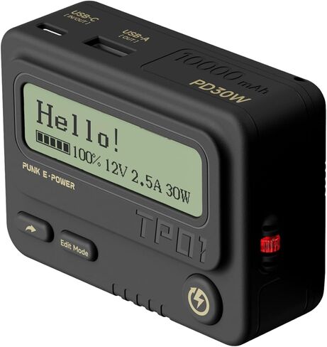 شاحن محمول، PD30W شحن سريع، بطارية احتياطية 10000 مللي أمبير في الساعة مع USB-C/USB-A، شاشة رقمية، إرسال رسالة، شاحن احتياطي لهاتف Samsung Google Pixel LG Moto iPhone iPad إلخ (أسود) in Kuwait