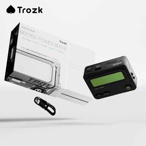 شاحن محمول، PD30W شحن سريع، بطارية احتياطية 10000 مللي أمبير في الساعة مع USB-C/USB-A، شاشة رقمية، إرسال رسالة، شاحن احتياطي لهاتف Samsung Google Pixel LG Moto iPhone iPad إلخ (أسود) in Kuwait