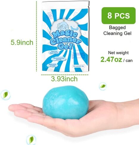 8 عبوات جل تنظيف السيارة، جل التنظيف العالمي، أداة تفصيل السيارة للكاميرا الداخلية للسيارة، آلة حاسبة الكمبيوتر المحمول أو لوحة المفاتيح in Kuwait