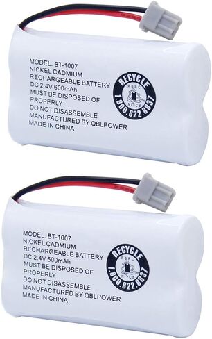 BT1007 BT-1007 BBTY0651101 بطارية قابلة للشحن متوافقة مع Uniden BT904 BT-904 BT1015 BBTY0460001 BBTY0510001 BBTY0624001 HHR-P506 HHR-P506A هاتف لاسلكي (2 حزمة بطاريات BT1007) in Kuwait