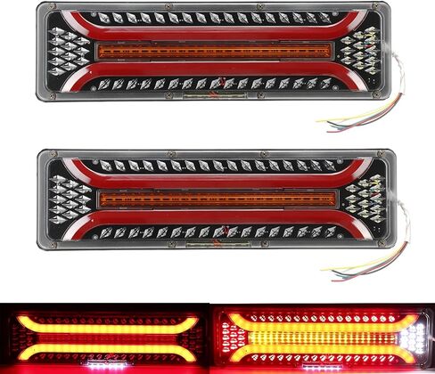 12 فولت مقطورة الفرامل بدوره أضواء الذيل مع لوحة ترخيص مصباح الضباب عكس وامض متسلسل بدوره مصباح إشارة الكل في واحد للشاحنات RV جرار UTV مركبات البناء قارب قافلة in Kuwait