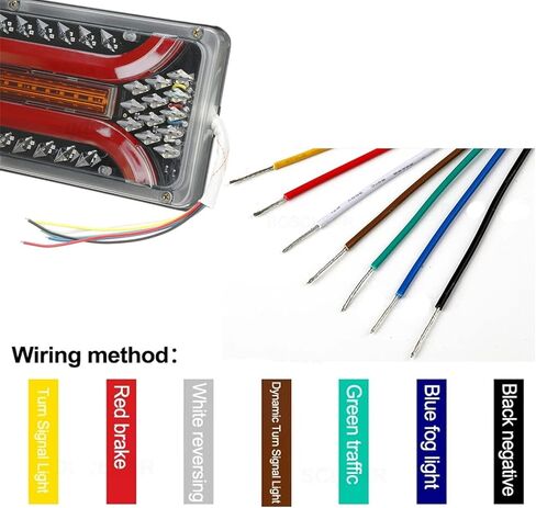 12 فولت مقطورة الفرامل بدوره أضواء الذيل مع لوحة ترخيص مصباح الضباب عكس وامض متسلسل بدوره مصباح إشارة الكل في واحد للشاحنات RV جرار UTV مركبات البناء قارب قافلة in Kuwait