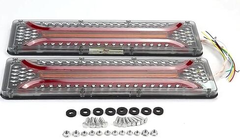 12 فولت مقطورة الفرامل بدوره أضواء الذيل مع لوحة ترخيص مصباح الضباب عكس وامض متسلسل بدوره مصباح إشارة الكل في واحد للشاحنات RV جرار UTV مركبات البناء قارب قافلة in Kuwait