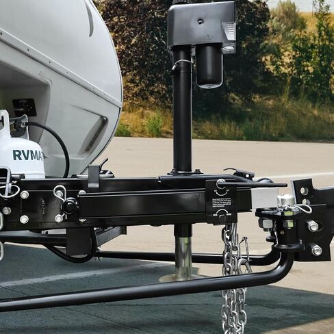 طقم وصلة توزيع الوزن من RVMATE بوزن 1000 رطل مع التحكم في التأرجح، ساق 2 بوصة، كرة 2-5/16 بوصة، أسود in Kuwait