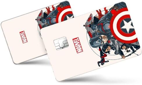 قطعتان من غلاف بطاقة درع البطل الخارق | النقل، بطاقة المفتاح، بطاقة الخصم، ملصق بطاقة الائتمان | تغطية وتخصيص البطاقة المصرفية | لا يوجد فقاعات، غطاء بطاقة نحيف ومقاوم للماء in Kuwait