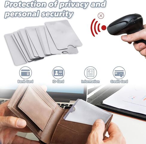 50 جهاز كمبيوتر شخصى RFID حجب الأكمام الأكمام بطاقة الائتمان RFID غطاء بطاقة الائتمان حامل أوراق بطاقة حامي الأكمام حماية السرقة الأكمام الآمنة القشط حامي بطاقة لبطاقات الهوية بطاقة الخصم in Saudi Arabia
