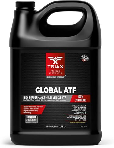 TRIAX Global ATF، اصطناعي بالكامل، درجة OEM، نطاق مواصفات واسع للمركبات الأمريكية والأوروبية والآسيوية، متوافق مع TES 295، DEX VI، Mercon V، والعديد من المركبات الأخرى (1 جالون) in Saudi Arabia