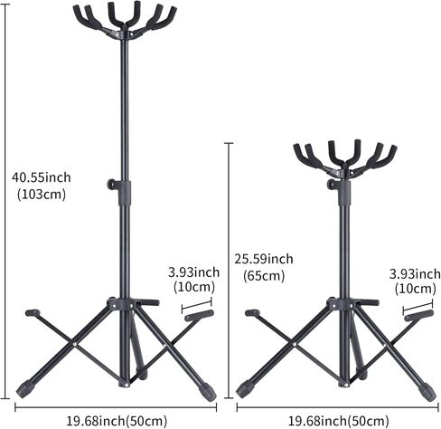 3 Multi-Stand for Guitar, Ukulele, Bass, Standing Rack Holder Display, Hight Adjustable - Vertical Style in Kuwait