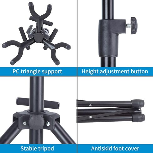 3 Multi-Stand for Guitar, Ukulele, Bass, Standing Rack Holder Display, Hight Adjustable - Vertical Style in Kuwait