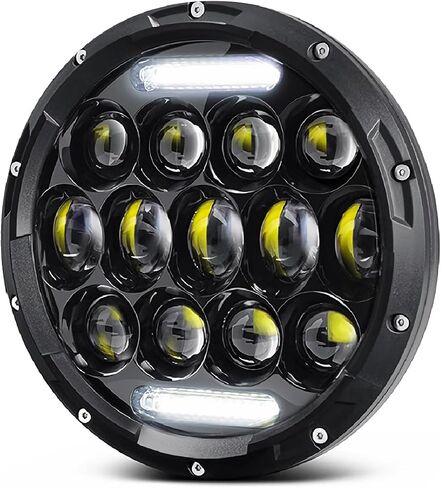 مصباح أمامي LED للدراجة النارية مقاس 7 بوصات مع قابس H4 شعاع عالٍ/منخفض وDRL للتجول في Dyna Electra Glide Road King Softail Fatboy Road Glide in Saudi Arabia