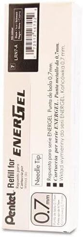 حبر إعادة تعبئة Pentel لقلم الجل السائل EnerGel، 0.7 مم، طرف إبرة، حبر بنفسجي، عبوة من قطعة واحدة (LRN7-V) in Saudi Arabia
