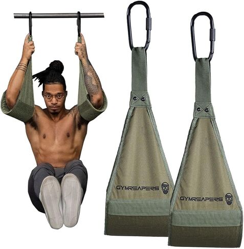أشرطة رياضية معلقة من Gymreapers من أجل القوة الأساسية وتدريب البطن - ذراع مبطن قابل للتعديل يدعم تمارين وزن الجسم in Saudi Arabia