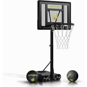 Swimming Pool Basketball Hoop Set-Durable Steel Basketball Backboard and Rim with 2 Pool Basketball Balls,Pump & Tools -Pool Hoop for Outdoor Use, Adjustable Basketball Hoop for Kids Adults