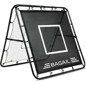 BAGAIL Soccer Rebounder Net, Double Sided Soccer Nets, Adjustable Angles, Foldable Rebound Net with Target for Skills Training, Portable Soccer Goals for Garden