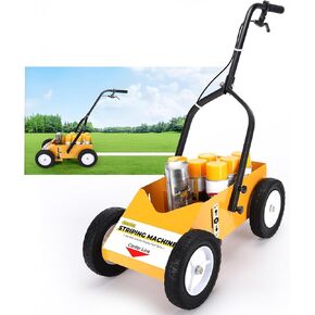 2395000 High-Performance Striping Line Marking Machine, Parking Lot Striping Machine, Compatible with Professional Inverted Striping Spray Paint, 9.8" x 13" x 28.3", Yellow