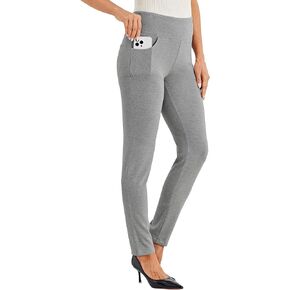 Willit Women's Yoga Dress Pants Skinny Stretch Work Slacks Slim High Waist Casual Pants Petite/Regular 4 Pockets 28"/30"