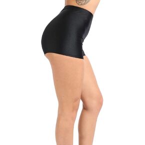 Shiny Shorts High Waist Hotpants Stretch Lightweight Comfy Short Length Neon Dance Shorts Wet Look Disco Party Rave