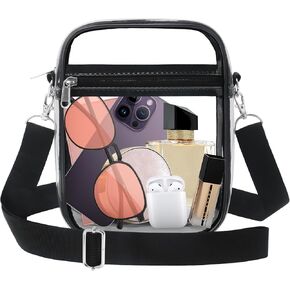KETIEE Clear Crossbody Bag, Stadium Approved Clear Purse Bag for Concerts Sports Events Festivals