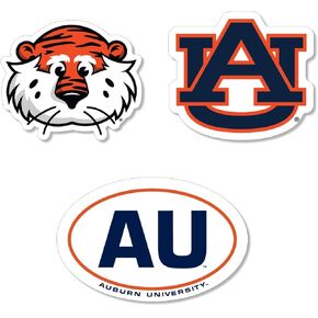 Alabama Crimson Tide Large Auto Magnets, 3 Pack Durable Magnets. Size: Two 6"" and One 3"" Magnet. (Alabama), Red