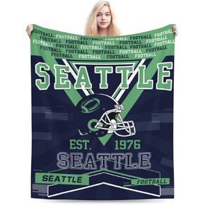 Football City Fan Ideal Gift Flannel Throw Blanket for Men Lightweight Comfort for Home Office Car or Camping Style1 60X50IN